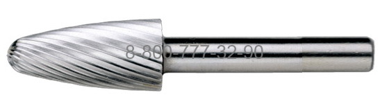 Борфреза твердосплавная F0618М06 (спиральная насечка, 6х18х6х65, R-1.5, Cnic) Борфреза твердосплавная F0618М06 (спиральная насечка, 6х18х6х65, R-1.5, Cnic)