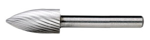Борфреза твердосплавная G0413М03 (спиральная насечка, 4х13х3х40, Cnic)