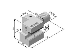 C1-50х32 (291.341.251) держатель инструмента VDI аксиальный (осевой) правый