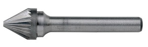 Борфреза твердосплавная J0605М06 (спиральная насечка, 6х5,2х6х65, 60°, Cnic)