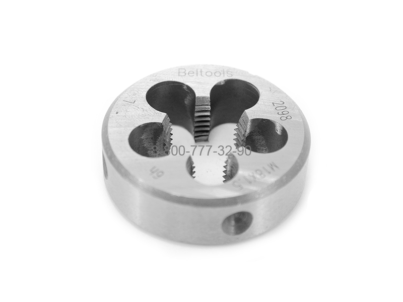 Плашка М18х1,5 (6h, левая, D=45 мм, Beltools) Плашка М18х1,5 (6h, левая, D=45 мм, Beltools)