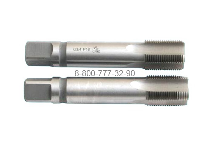 Метчик G 1 1/8 трубный цилиндрический, Р6АМ5, м/р. комплект из 2-х шт. (11 ниток/дюйм) "Cnic" Метчик G 1 1/8 трубный цилиндрический, Р6АМ5, м/р. комплект из 2-х шт. (11 ниток/дюйм) "Cnic"