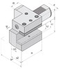 C2-30x20x70 держатель инструмента VDI аксиальный, левый