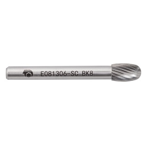 Борфреза твердосплавная E081306-SC (спиральная насечка, 8х13х6х58, SDW Tools)