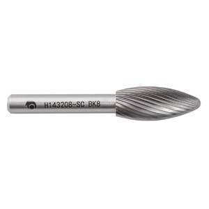 Борфреза твердосплавная H143208-SC (спиральная насечка, 14х32х8х77, SDW Tools)