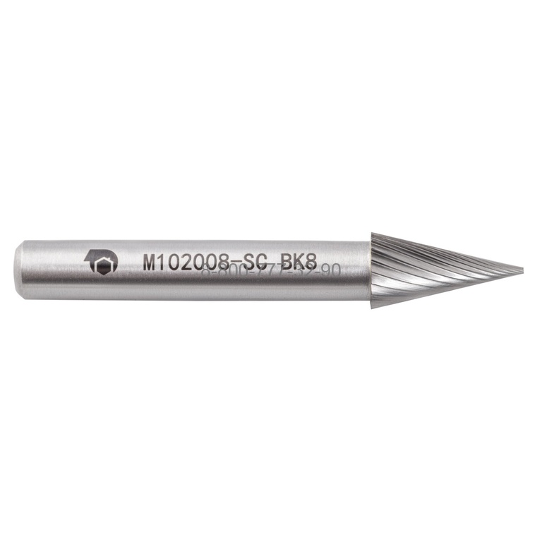 Борфреза твердосплавная M102008-SC (спиральная насечка, 10х20х8х67, SDW Tools)