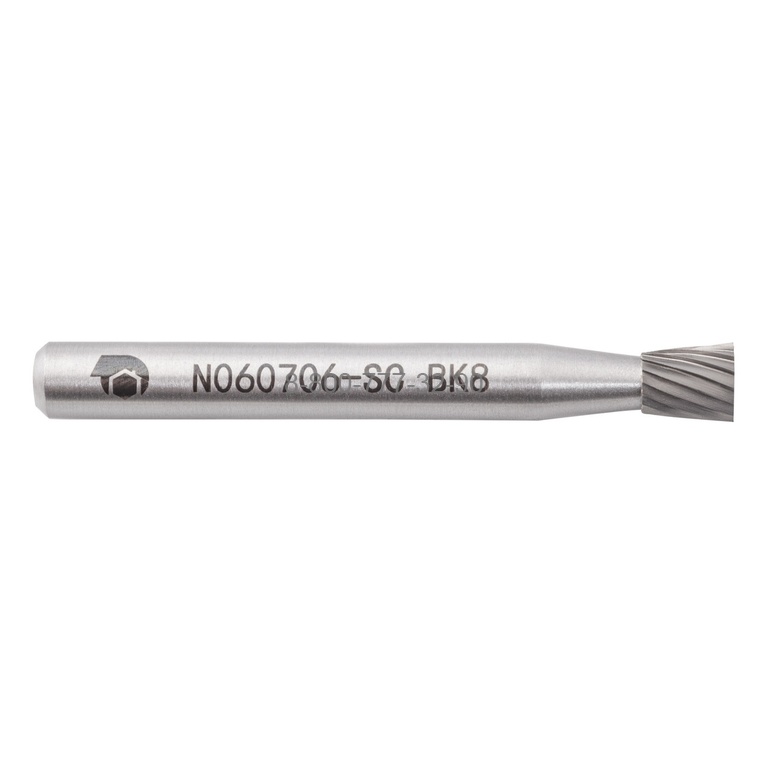 Борфреза твердосплавная N060706-SC (спиральная насечка, 6х7х6х53, SDW Tools)