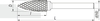 Борфреза твердосплавная G0513М03 (спиральная насечка, 5х13х3х40, Cnic)