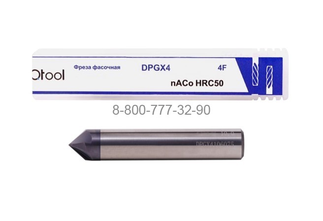 Фреза фасочная d3х50 z=4 nACo 50HRC 120° Фреза фасочная d3х50 z=4 nACo 50HRC 120°