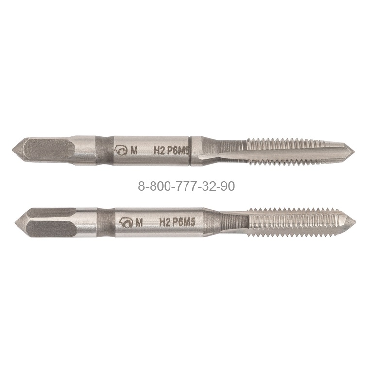 Метчик м/р М5,0х0,8 Р6М5 Lh комплект из 2 шт. с усил. хв. “SDW Tools"